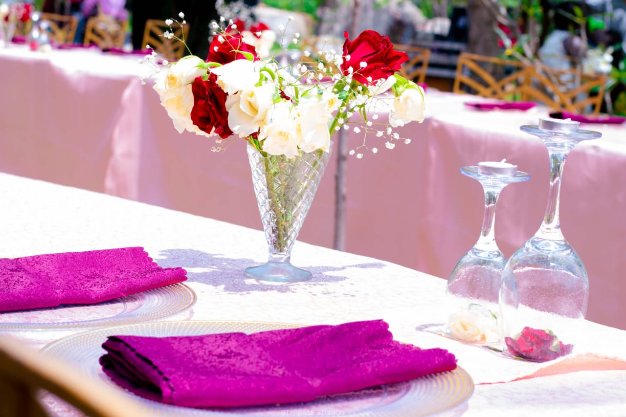 Outdoor catering celebration